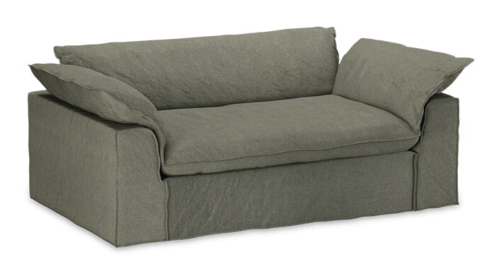 HKliving Hoes voor Bank Nomad Linnen, 204cm - Army Green
