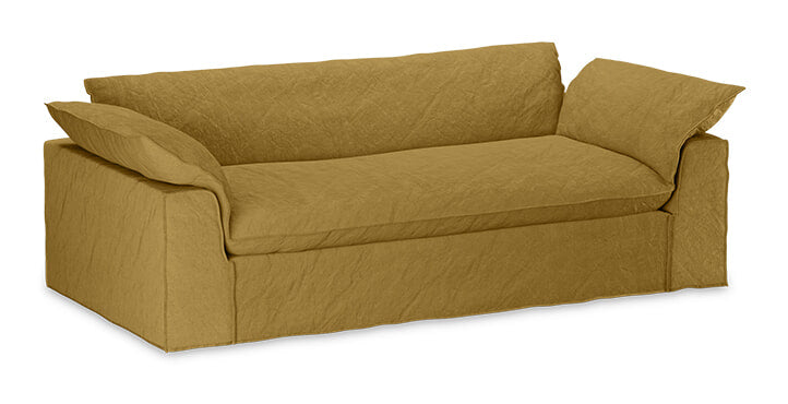 HKliving Hoes voor Bank Nomad 244cm, Linnen - Okergeel