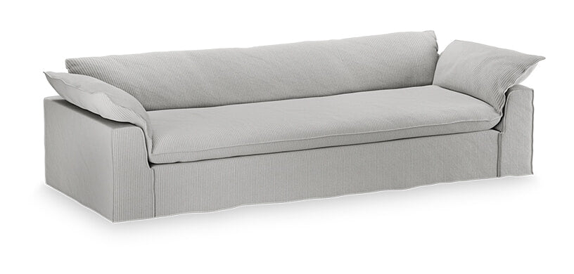 HKliving Hoes voor Bank Nomad 305cm, Corduroy Rib - Crème