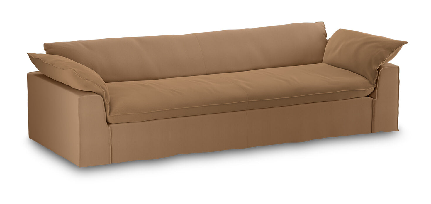 HKliving Hoes voor Bank Nomad 305cm, Corduroy rib - Bruin