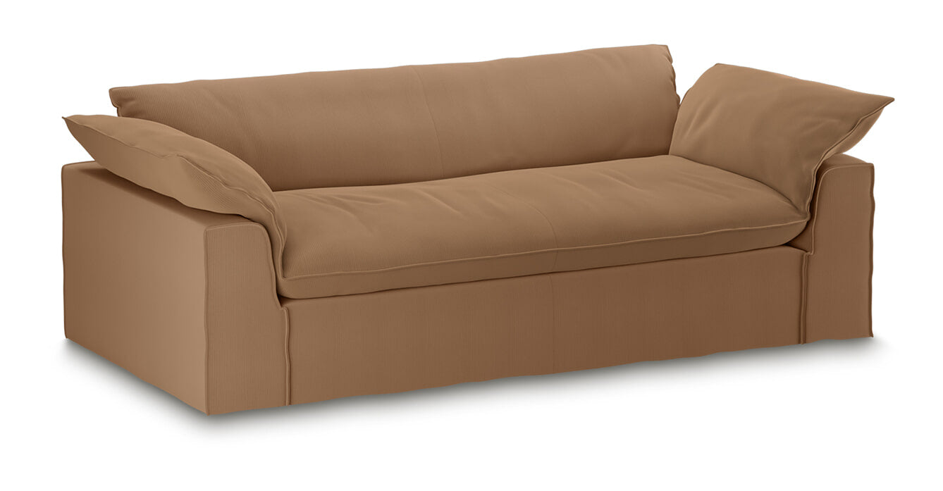 HKliving Hoes voor Bank Nomad Corduroy Rib, 244cm - Bruin