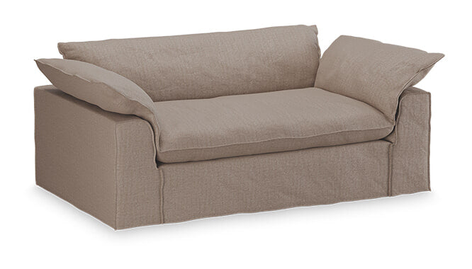 HKliving Hoes voor Bank Nomad 204cm, Linnen - Earth