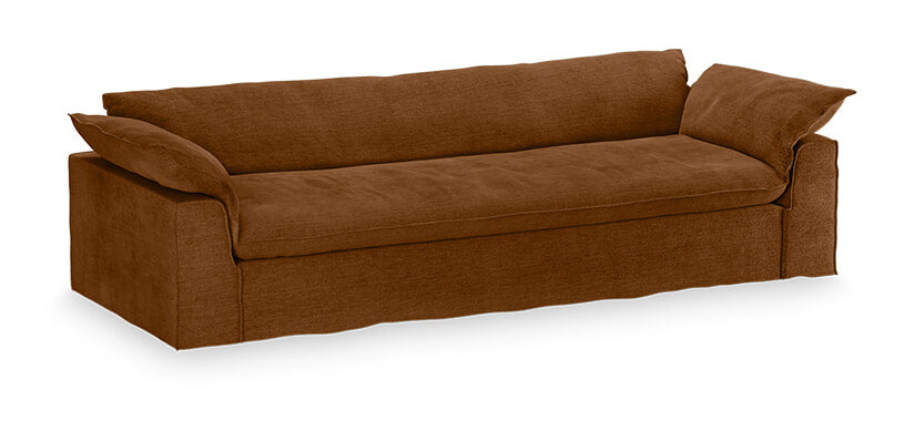 HKliving Hoes voor Bank Nomad 305cm, Royal Velvet - Caramel