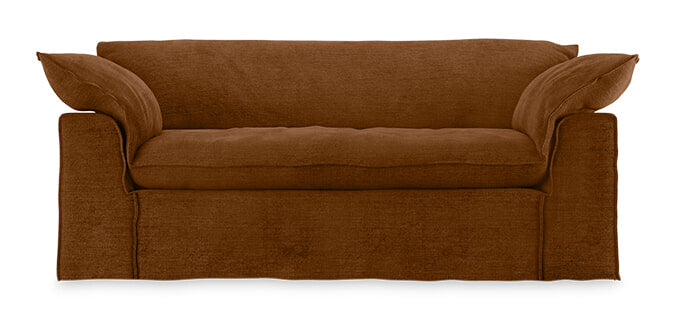 HKliving Hoes voor Bank Nomad 204cm, Velvet - Caramel