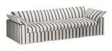 HKliving Hoes voor Bank Nomad 305cm, Rocco Chalkstripe - Zwart/Wit