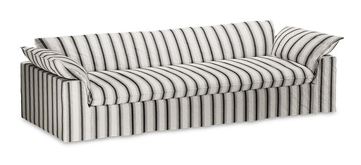 HKliving Hoes voor Bank Nomad 305cm, Rocco Chalkstripe - Zwart/Wit