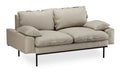 HKliving 2-zits Bank Retro 175cm, Geweven stof - Ivoor