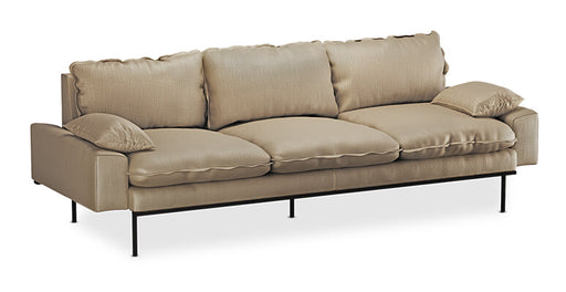 HKliving 4-zits Bank Retro 245cm, Geweven stof - Earth