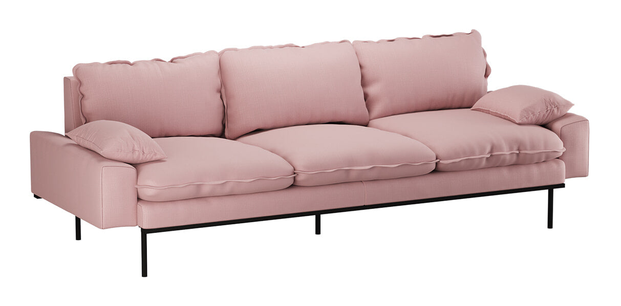 HKliving 4-zits Bank Retro 245cm, Geweven stof - Blossom