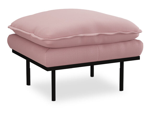 HKliving Hocker Retro Wise stof - Roze