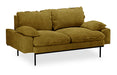 HKliving 2-zits Bank Retro 175cm, Velvet - Olijfgroen