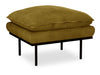 HKliving Hocker Retro Royal Velvet - Olijfgroen
