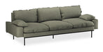 HKliving 4-zits Bank Retro 245cm, Linnen - Legergroen