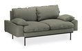 HKliving 2-zits Bank Retro 175cm, Linnen - Legergroen