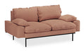 HKliving 2-zits Bank Retro 175cm, Linnen - Dusty Rose