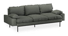 HKliving 3-zits Bank Retro 225cm, Wander stof - Legergroen