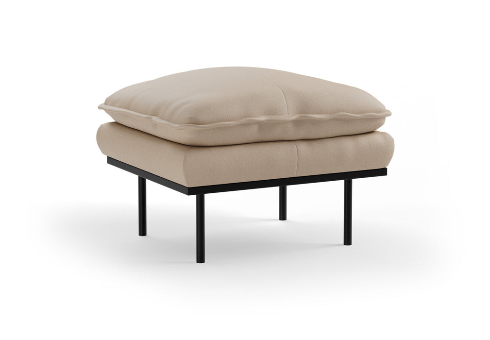 HKliving Hocker Retro Stof, 72 x 65cm - Beige