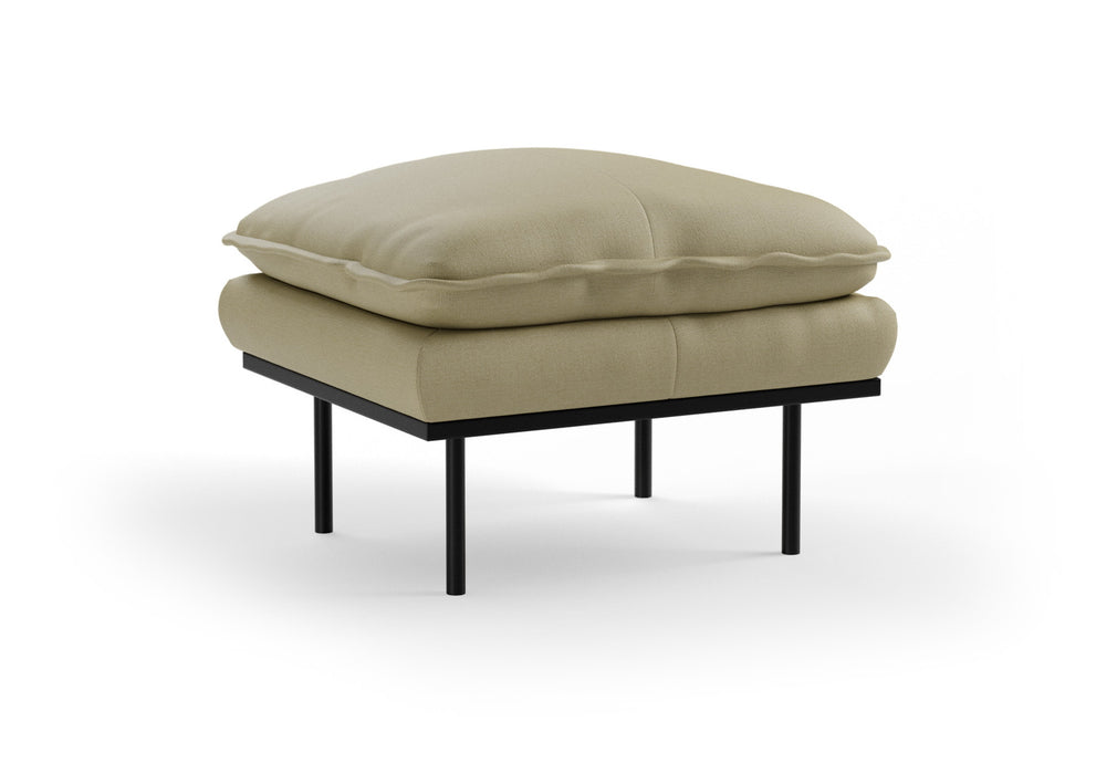 HKliving Hocker Retro Stof, 72 x 65cm - Sage