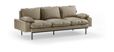 HKliving 3-zits Bank Retro 225cm, Deco stof - Pebble