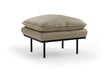 HKliving Hocker Retro Deco stof, 72 x 65cm - Pebble