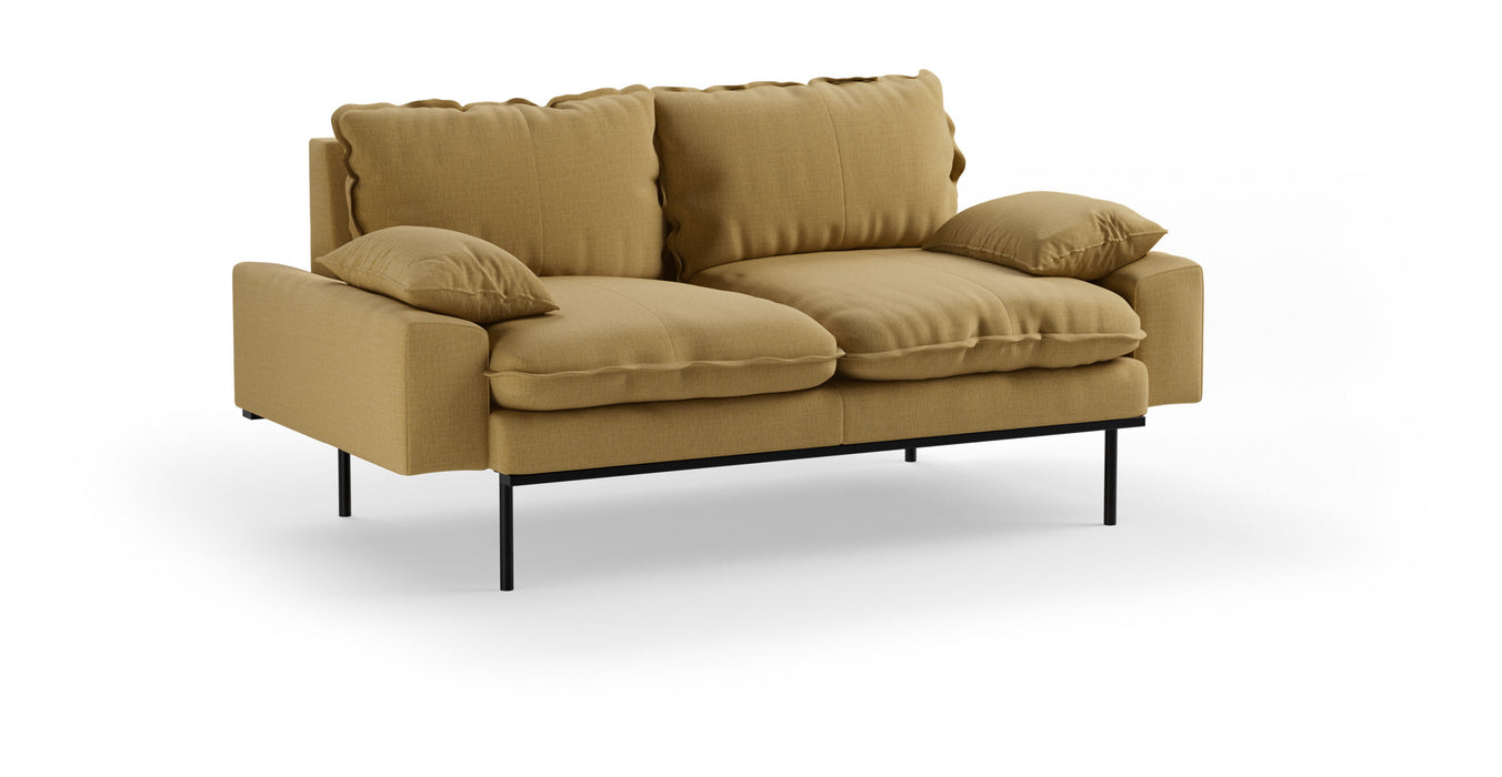 HKliving 2-zits Bank Retro 175cm, Cocoon stof - Beige