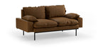 HKliving 2-zits Bank Retro 175cm, Whisper stof - Cassave