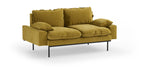 HKliving 2-zits Bank Retro 175cm, Velvet - Thai Curry