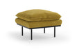 HKliving Hocker Retro Velvet 72 x 65cm - Thai Curry