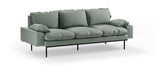 HKliving 3-zits Bank Retro 225cm, Dallas stof - Breeze