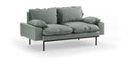 HKliving 2-zits Bank Retro 175cm, Dallas stof - Breeze