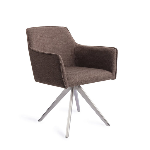 Jesper Home Eetkamerstoel Hofu Turn Steel, Draaibaar - Potters Clay - ThatLyfeStyle