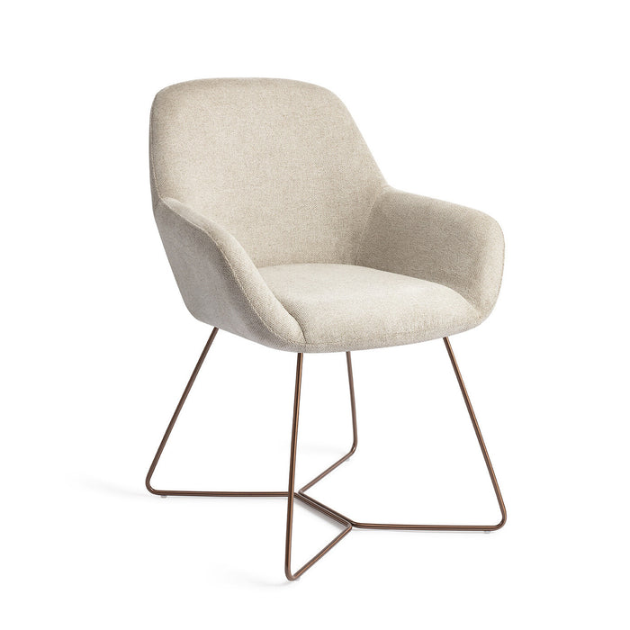 Jesper Home Eetkamerstoel Kushi Beehive Rose - Ivory Ivy - ThatLyfeStyle