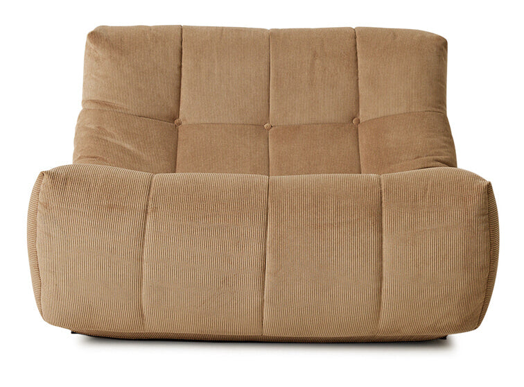 HKliving Fauteuil Lazy Ribstof - Bruin