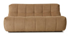 HKliving Bank Lazy Ribstof, 158cm - Bruin
