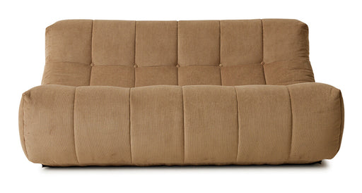 HKliving Bank Lazy Ribstof, 158cm - Bruin