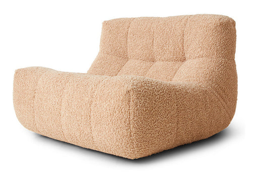 HKliving Fauteuil Lazy Bouclé - Beige