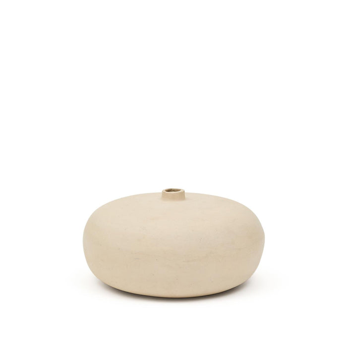 Kave Home Vaas Nivala Papier maché, 31cm - Wit
