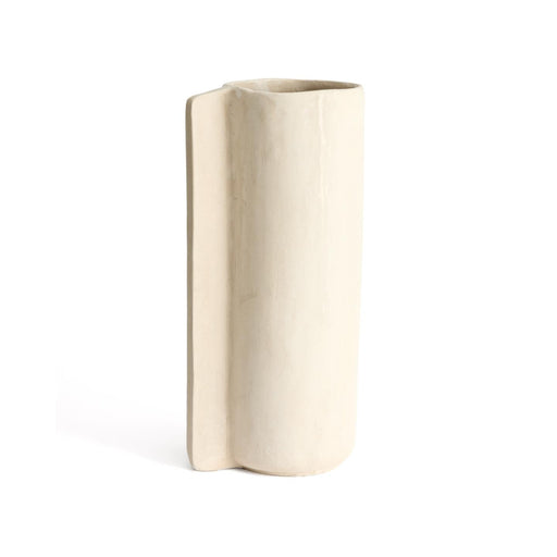 Kave Home Vaas Mireni Papier-maché, 67cm - Wit - ThatLyfeStyle