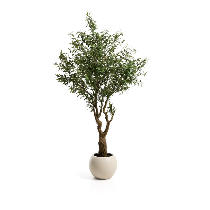 Kave Home Kunstplant Olivo Incl. witte pot, 210cm - Groen