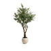 Kave Home Kunstplant Olivo Incl. witte pot, 210cm - Groen