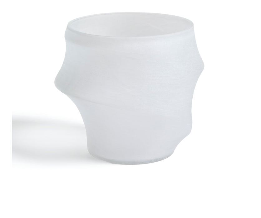 Kave Home Vaas Neluo Glas, 32cm - Wit