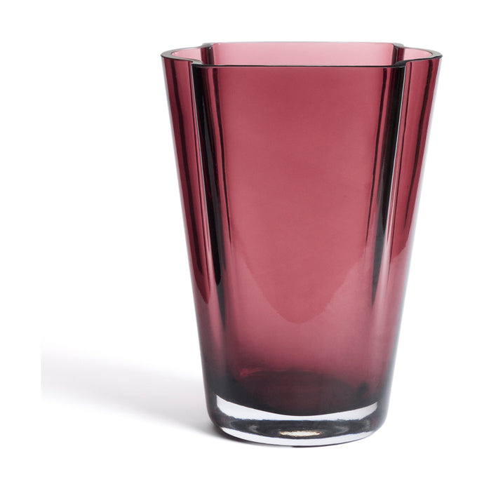 Kave Home Vaas Uconi Glas, 35 cm - Bordeauxrood