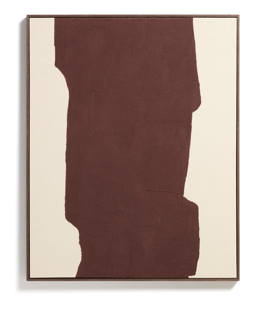 Kave Home Schilderij Irden Handgeschilderd, 100 x 80cm - Rood