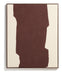 Kave Home Schilderij Irden Handgeschilderd, 100 x 80cm - Rood