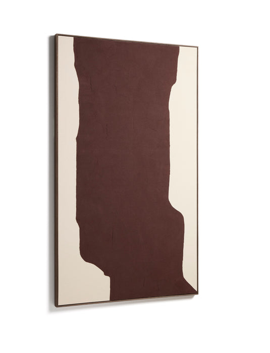 Kave Home Schilderij Irden Handgeschilderd, 200 x 120 cm - Rood