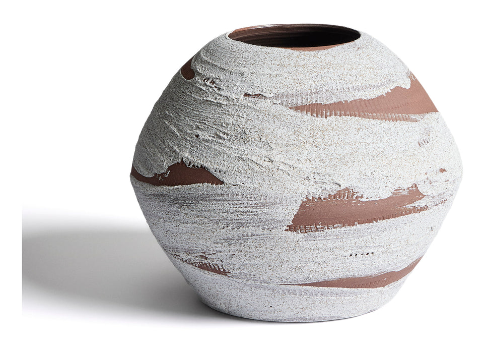 Kave Home Vaas Emiro Keramiek, 23 cm - Terracotta - Organisch