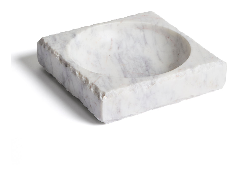 Kave Home Dienblad Vemi Marmer, 20 x 20cm - Wit