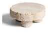 Kave Home Tafelstuk Zuno Travertin, Ø20cm - Ecru