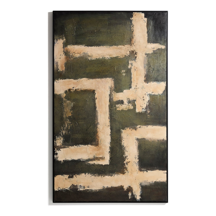 Kave Home Schilderij Emeri Handgeschilderd, 200 x 120cm - Meerkleurig