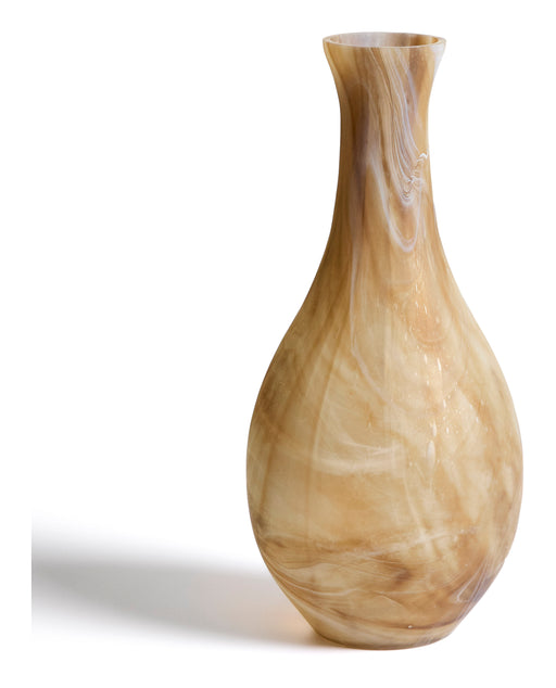 Kave Home Vaas Nerola Glas, 46cm - Bruin